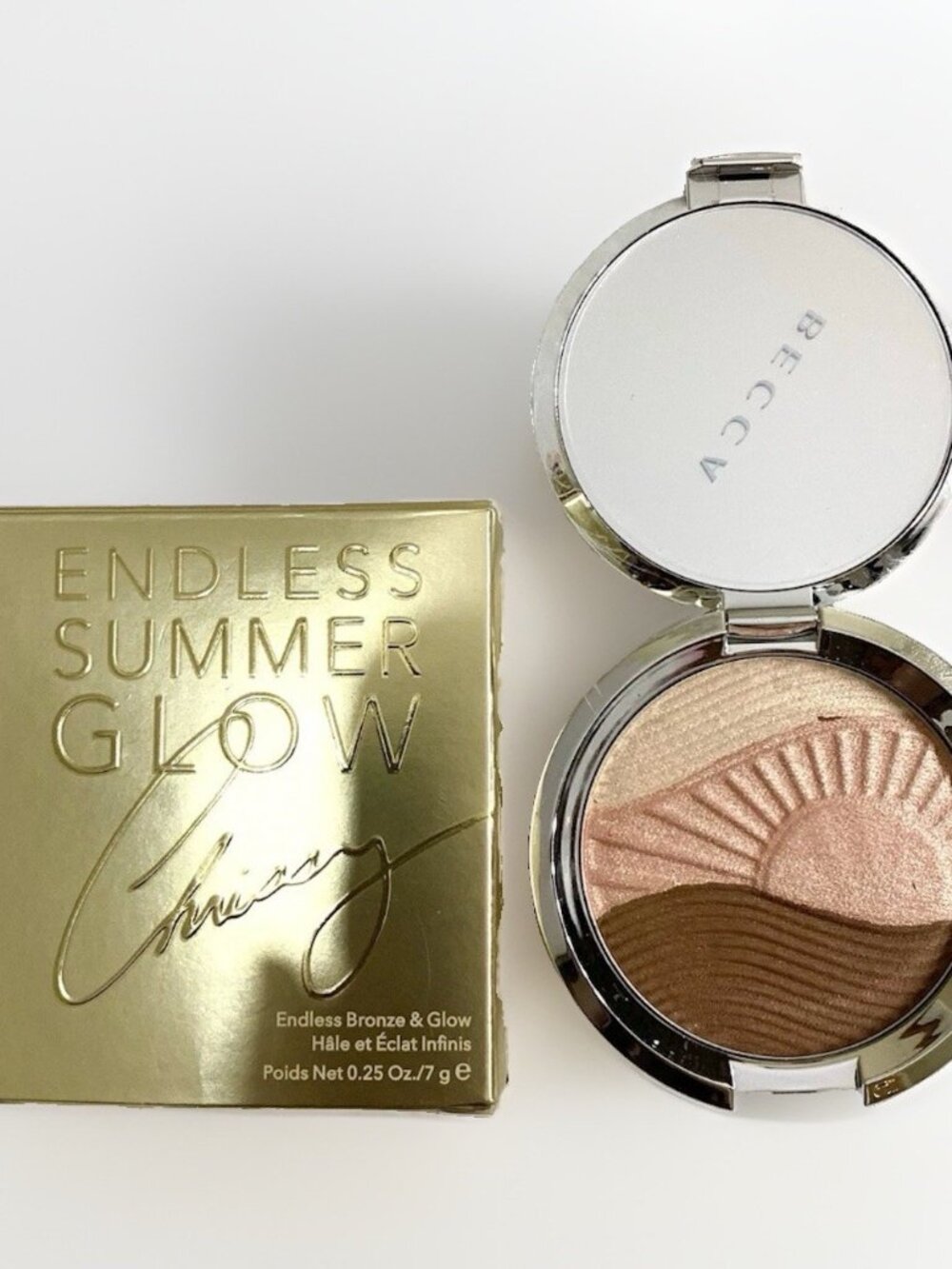 BECCA X Chrissy Teigen ENDLESS SUMMER Bronze and Glow .25 oz